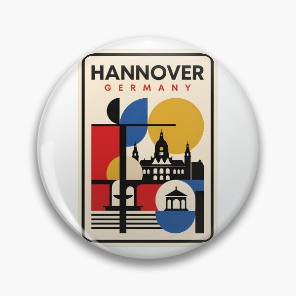 Item preview, Hannover Germany Abstract Geometric Cityscape Skyline designed and sold by k3rstman1.