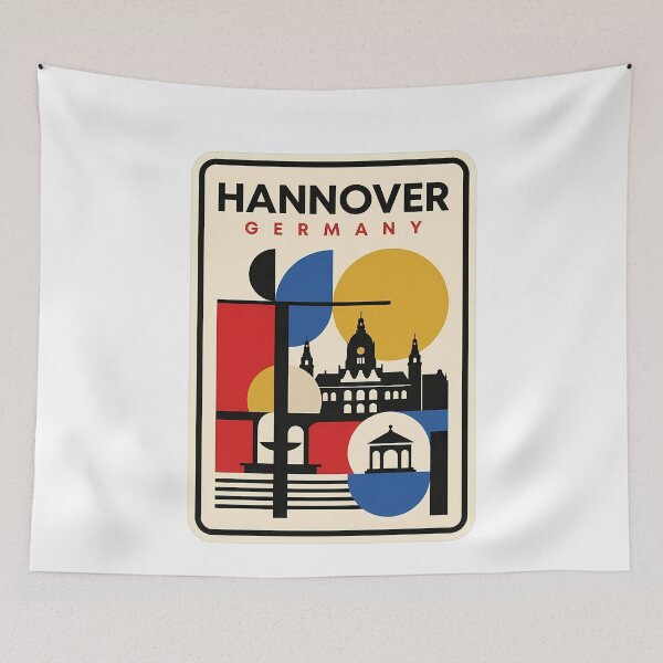 Item preview, Hannover Germany Abstract Geometric Cityscape Skyline designed and sold by k3rstman1.