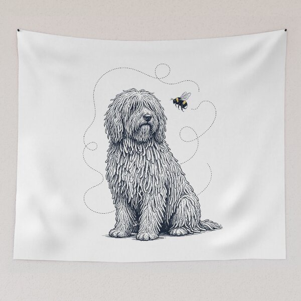 Item preview, Komondor Bumble Bee Honeybee Dog Lover designed and sold by Kimberley King Art  King Art.