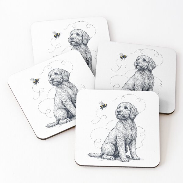 Item preview, Labradoodle Bumble Bee Honeybee Dog Lover designed and sold by Kimberley King Art  King Art.