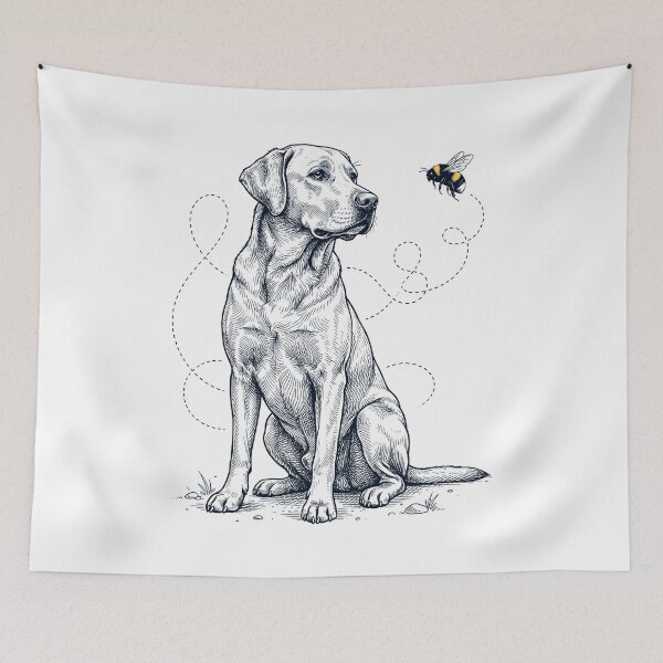 Item preview, Labrador Retriever Bumble Bee Honeybee Dog Lover designed and sold by Kimberley King Art  King Art.