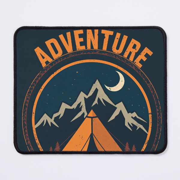 Item preview, Adventure Camping Tent Mountain Badge designed and sold by Evergreen Horizon Works.