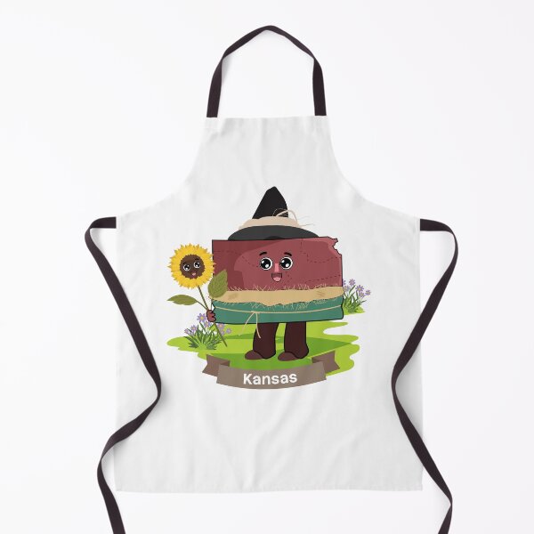 Item preview, Kansas State Map Character with Sunflower designed and sold by Travel.Art.