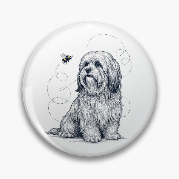Item preview, Lhasa Apso Bumble Bee Honeybee Dog Lover designed and sold by Kimberley King Art  King Art.