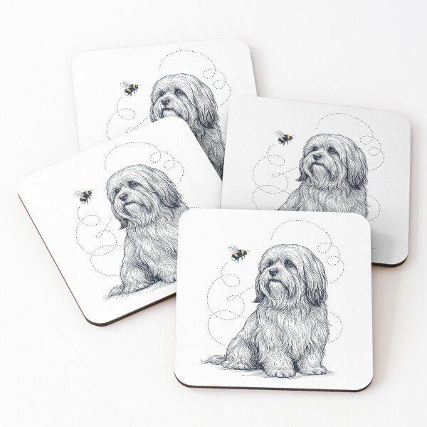 Item preview, Lhasa Apso Bumble Bee Honeybee Dog Lover designed and sold by Kimberley King Art  King Art.