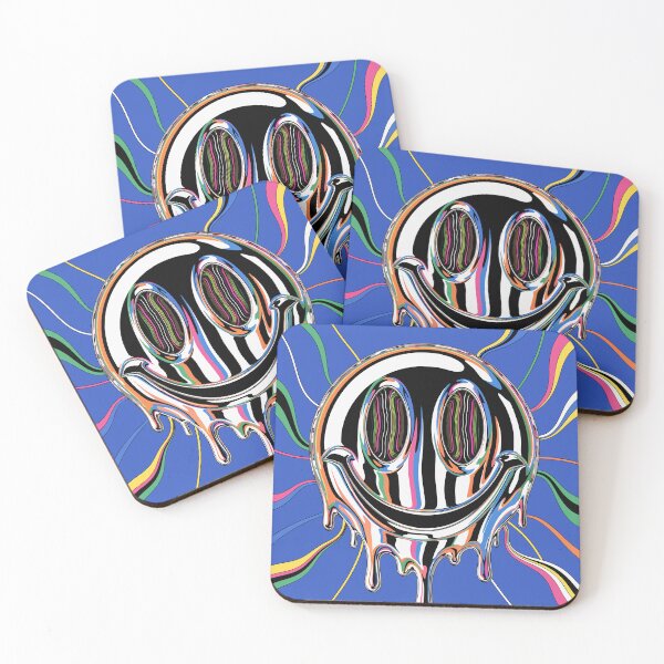 Item preview, Cyberpunk Melting Smiley Face Sticker designed and sold by inkfusionhub99.