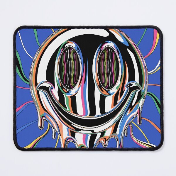 Item preview, Cyberpunk Melting Smiley Face Sticker designed and sold by inkfusionhub99.