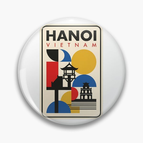 Item preview, Retro Geometric Hanoi Vietnam Travel Theme designed and sold by k3rstman1.