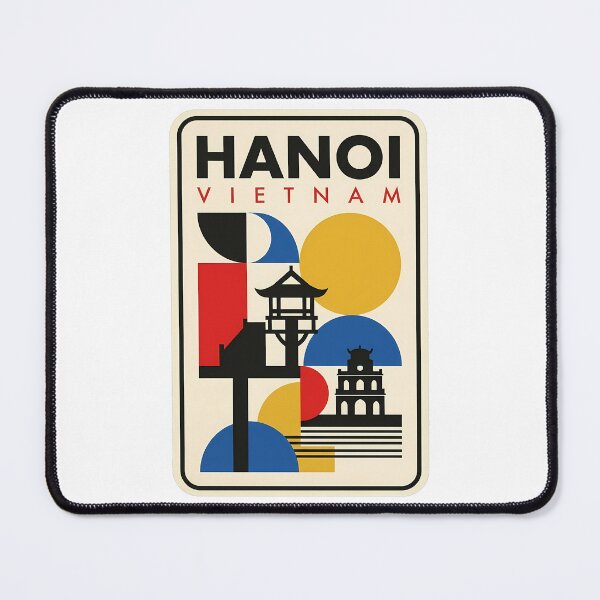 Item preview, Retro Geometric Hanoi Vietnam Travel Theme designed and sold by k3rstman1.