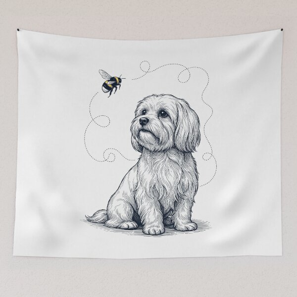 Item preview, Maltese Bumble Bee Honeybee Dog Lover designed and sold by Kimberley King Art  King Art.
