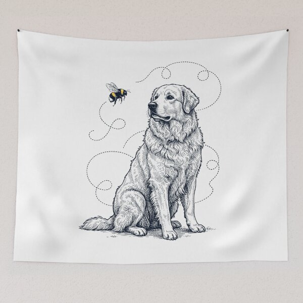 Item preview, Maremma Sheepdog Bumble Bee Honeybee Dog Lover designed and sold by Kimberley King Art  King Art.