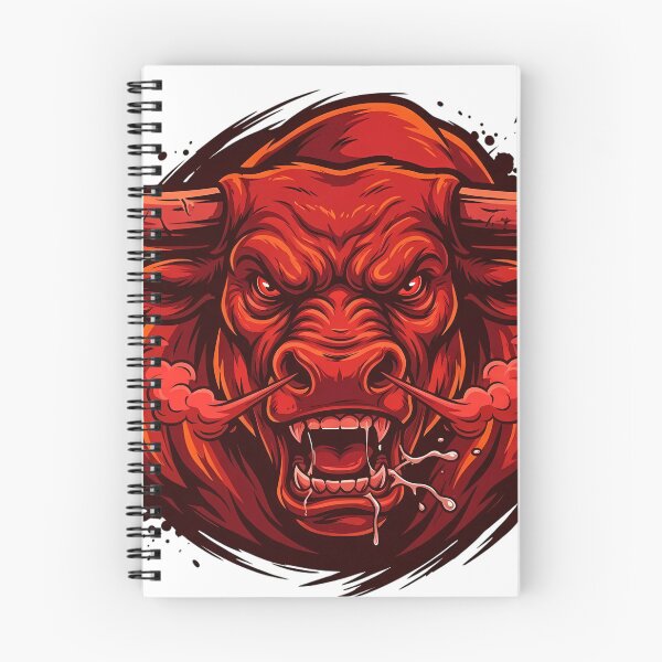 Item preview, Angry Red Bull Mascot Illustration - Badass Raging Taurus  designed and sold by BULLcompany.