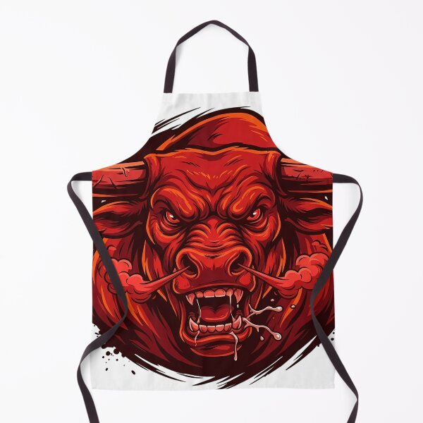 Item preview, Angry Red Bull Mascot Illustration - Badass Raging Taurus designed and sold by BULLcompany.