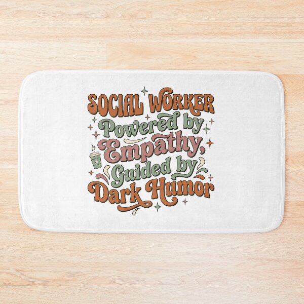 Item preview, Social Worker Powered by Empathy Guided by Dark Humor Funny Gift T-Shirt designed and sold by Osmose-Studio ⭐⭐⭐⭐⭐.