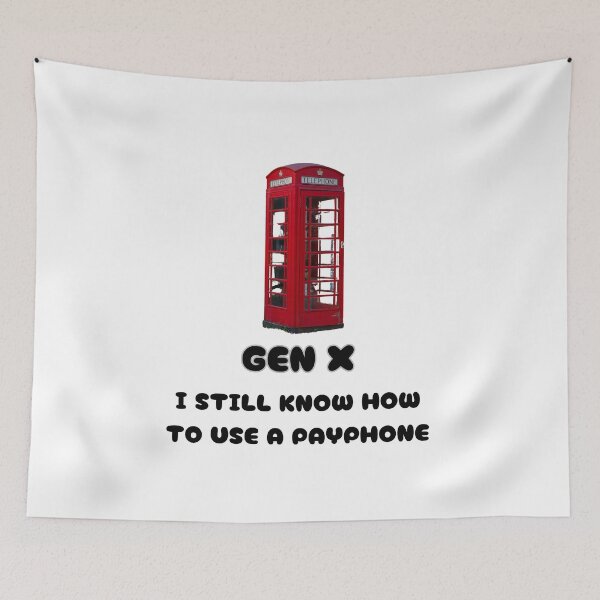 Item preview, Retro red Phone Box Tee, Gen X I still Know How T-shirt designed and sold by Teechuckle.