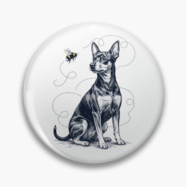 Item preview, Miniature Pinscher Bumble Bee Honeybee Dog Lover designed and sold by Kimberley King Art  King Art.