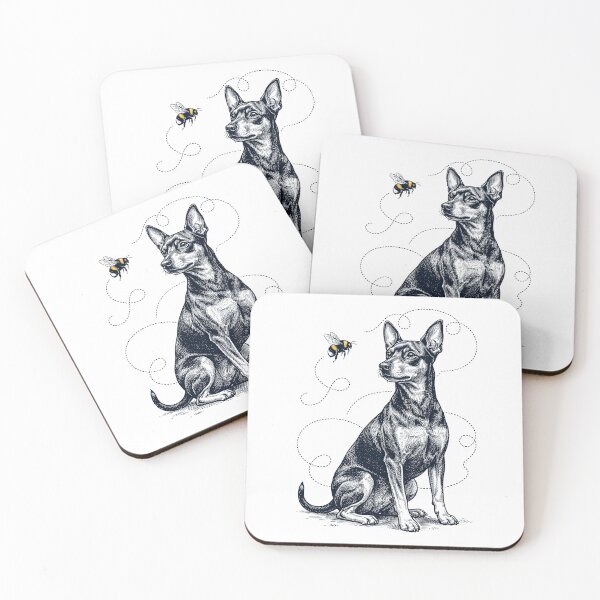 Item preview, Miniature Pinscher Bumble Bee Honeybee Dog Lover designed and sold by Kimberley King Art  King Art.