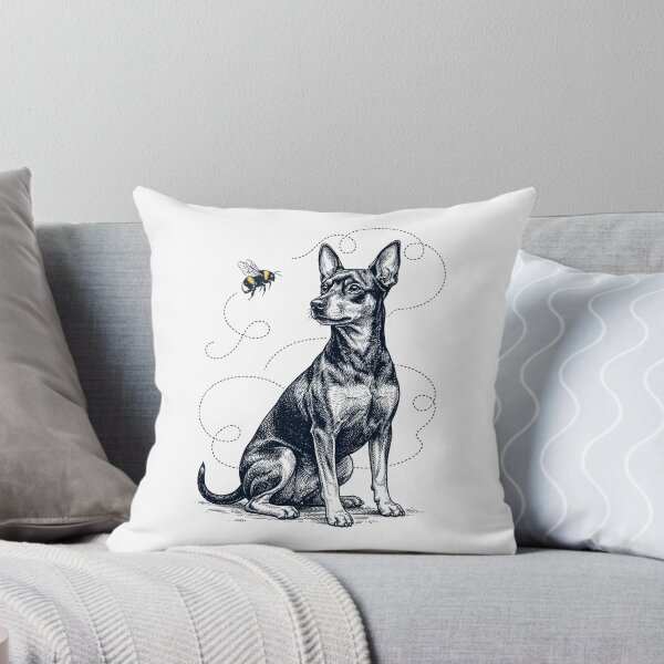 Item preview, Miniature Pinscher Bumble Bee Honeybee Dog Lover designed and sold by Kimberley King Art  King Art.