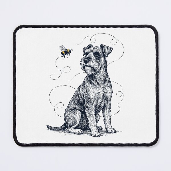 Item preview, Miniature Schnauzer Bumble Bee Honeybee Dog Lover designed and sold by Kimberley King Art  King Art.