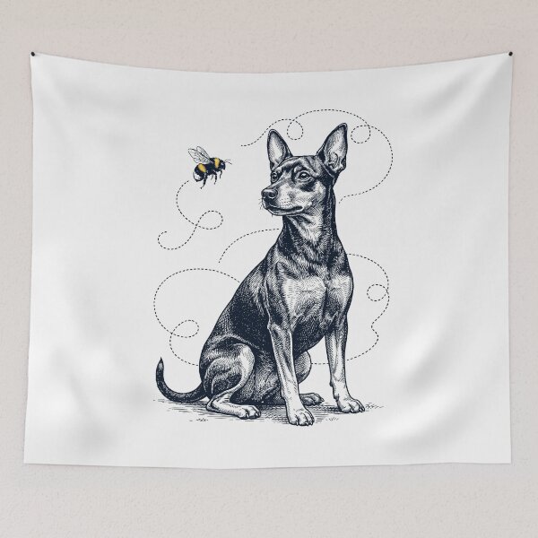 Item preview, Miniature Pinscher Bumble Bee Honeybee Dog Lover designed and sold by Kimberley King Art  King Art.