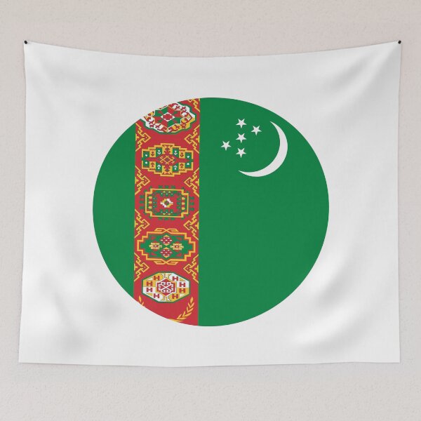 Item preview, Turkmenistan Circle Flag TM designed and sold by shitpostee.
