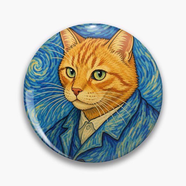 Item preview, Mittens Van Gogh Cartoon Style designed and sold by FyreHorse Designs.