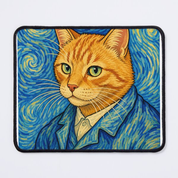 Item preview, Mittens Van Gogh Cartoon Style designed and sold by FyreHorse Designs.