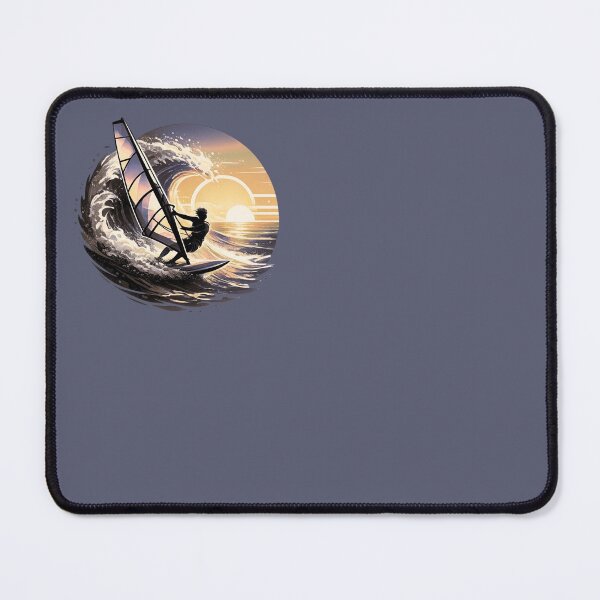 Item preview, Sea Vibes - Windsurfer Riding Massive Wave at Sunset designed and sold by SilentPowerArt.