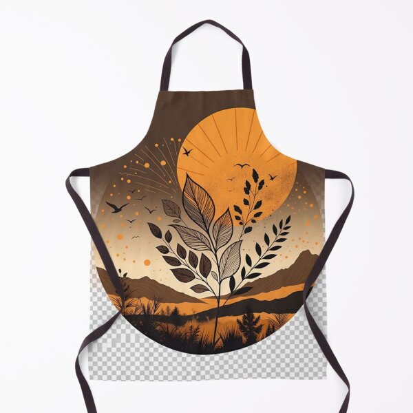 Item preview, Celestial Boho Botanical Sunset | Vintage Earth Tone Nature Illustration designed and sold by GalleryPeak.