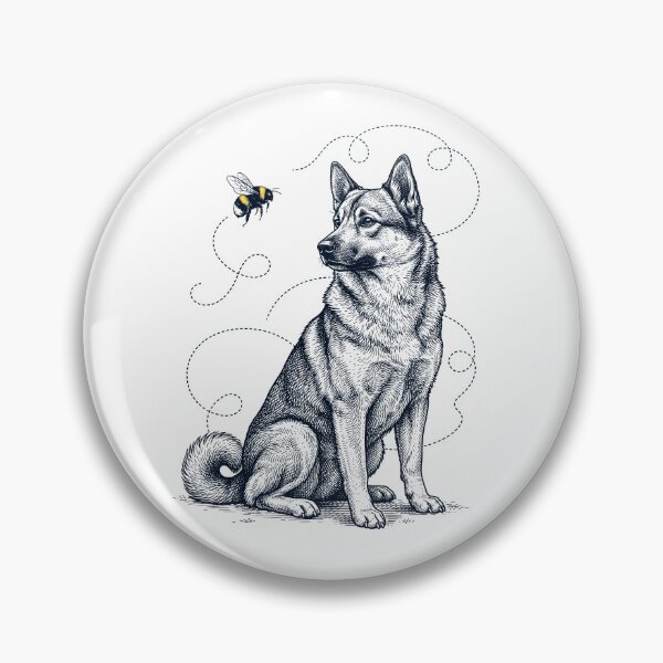 Item preview, Norwegian Buhund Bumble Bee Honeybee Dog Lover designed and sold by Kimberley King Art  King Art.