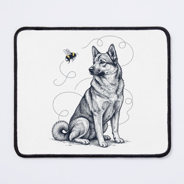 Item preview, Norwegian Buhund Bumble Bee Honeybee Dog Lover designed and sold by Kimberley King Art King Art.