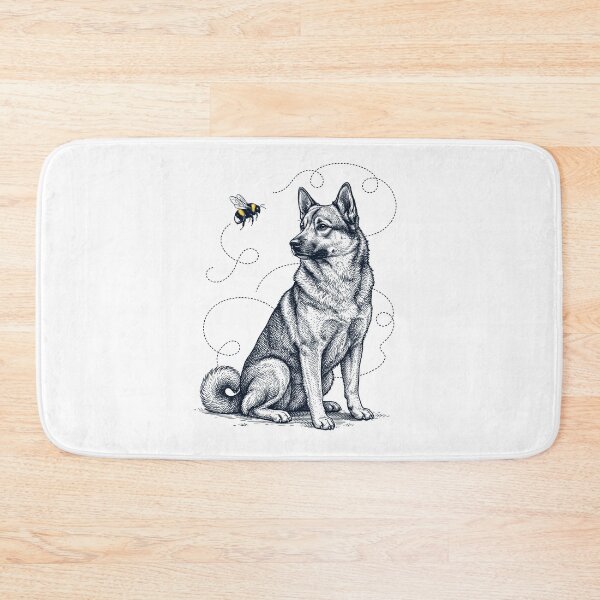 Item preview, Norwegian Buhund Bumble Bee Honeybee Dog Lover designed and sold by Kimberley King Art  King Art.