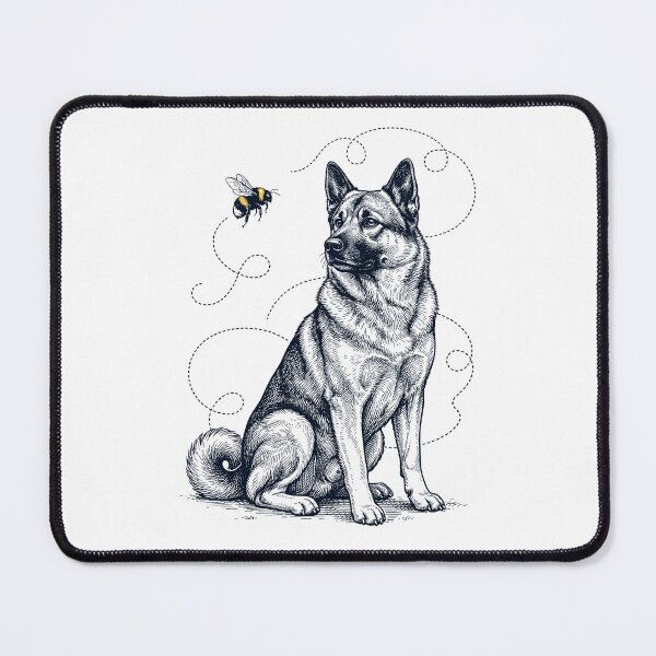 Item preview, Norwegian Elkhound Bumble Bee Honeybee Dog Lover designed and sold by Kimberley King Art King Art.