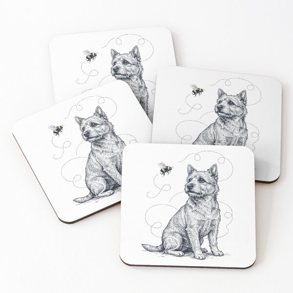 Item preview, Amante de los perros Norwich Terrier Bumble Bee Honeybee designed and sold by Kimberley King Art King Art.