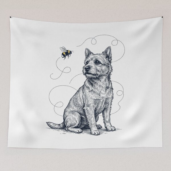 Item preview, Norwich Terrier Bumble Bee Honeybee Dog Lover designed and sold by Kimberley King Art  King Art.