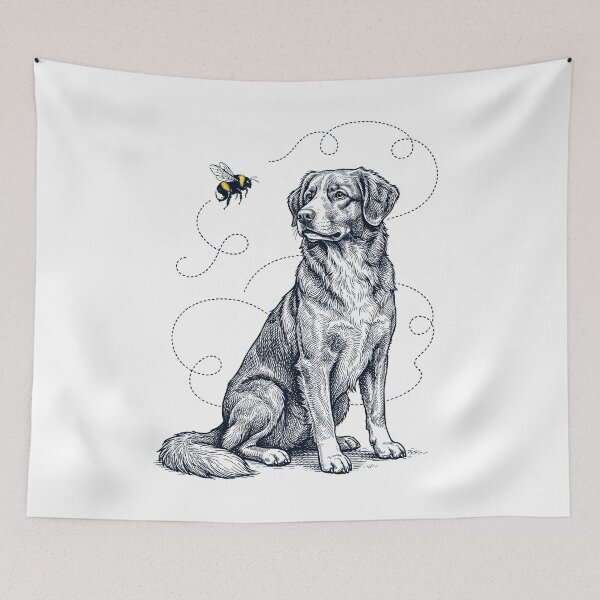 Item preview, Nova Scotia Duck Tolling Retriever Bumble Bee Honeybee Dog Lover designed and sold by Kimberley King Art  King Art.