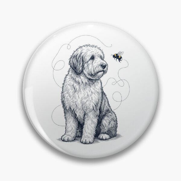 Item preview, Old English Sheepdog Bumble Bee Honeybee Dog Lover designed and sold by Kimberley King Art  King Art.
