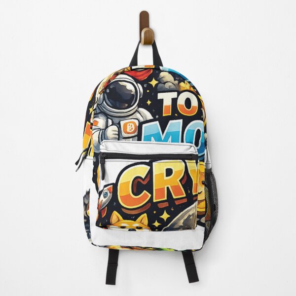 Item preview, Crypto To The Moon Funny Meme Design | Bitcoin Dogecoin Rocket Space Sticker designed and sold by Graphic Therapist.