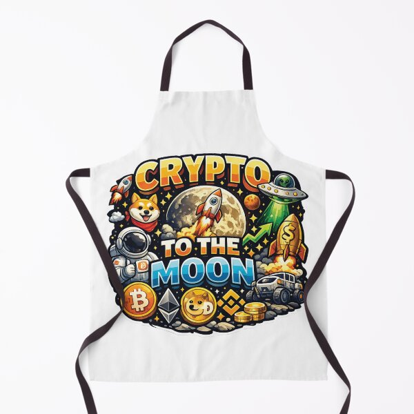 Item preview, Crypto To The Moon Funny Meme Design | Bitcoin Dogecoin Rocket Space Sticker designed and sold by Graphic Therapist.
