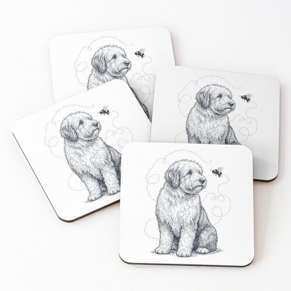 Item preview, Old English Sheepdog Bumble Bee Honeybee Dog Lover designed and sold by Kimberley King Art  King Art.