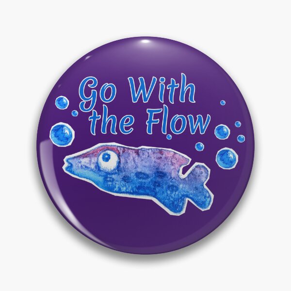 Item preview, Go With The Flow Watercolor art hand drawn designed and sold by Deepness2023.