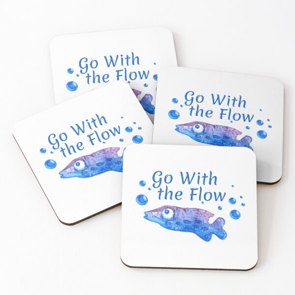 Item preview, Go With The Flow Watercolor art hand drawn designed and sold by Deepness2023.