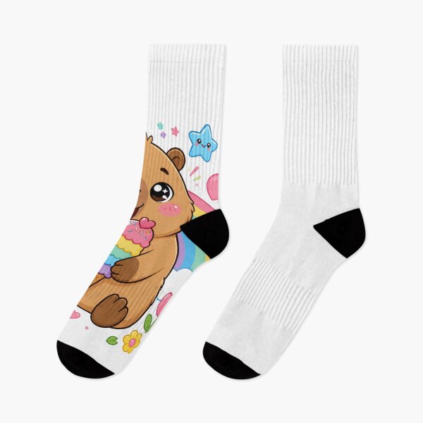 Item preview, Cute Capybara with Rainbow Ice Cream designed and sold by Girlsale.