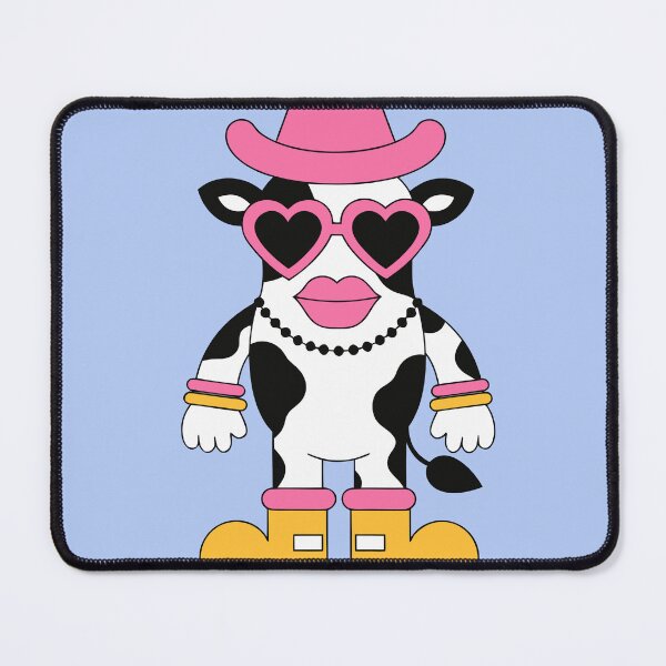 Item preview, Cute Cow Pink Cowboy Hat Sticker designed and sold by inkfusionhub99.