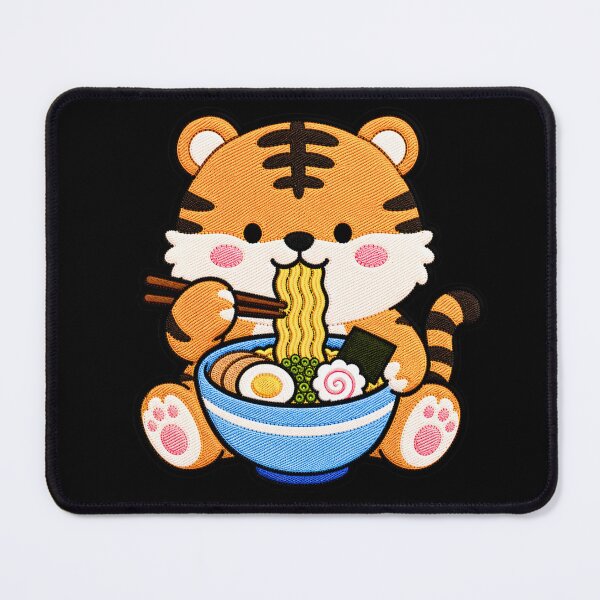 Item preview, Tiger Ramen Embroidery Patch | Cute Kawaii Tiger Noodle Lover designed and sold by ColorSplash123.