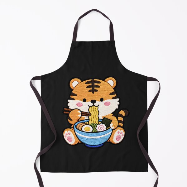 Item preview, Tiger Ramen Embroidery Patch | Cute Kawaii Tiger Noodle Lover designed and sold by ColorSplash123.