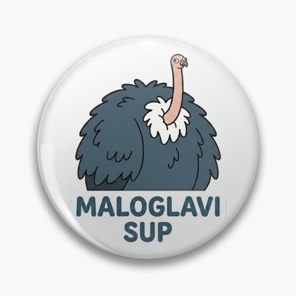 Item preview, Maloglavi Sup Funny Vulture Sticker | Balkan Pun Meme Art | Tiny Head Griffon Vulture 2D Cartoon Decal designed and sold by SergioMiklos.