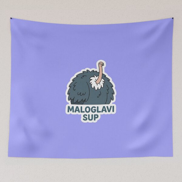 Item preview, Maloglavi Sup Funny Vulture Sticker | Balkan Pun Meme Art | Tiny Head Griffon Vulture 2D Cartoon Decal designed and sold by SergioMiklos.