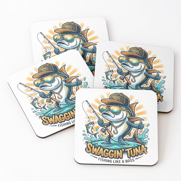 Item preview, Swaggin Tuna Fishing Like A Boss - Funny Cool Fish Mascot designed and sold by BULLcompany.