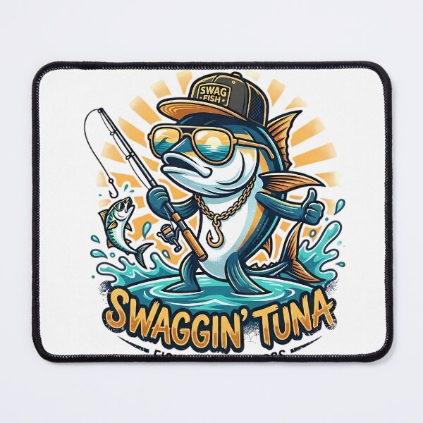 Item preview, Swaggin Tuna Fishing Like A Boss - Funny Cool Fish Mascot designed and sold by BULLcompany.